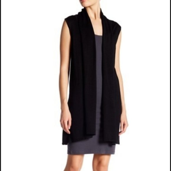 longline sleeveless cardigan